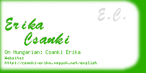 erika csanki business card